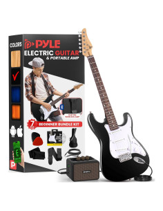 Kit de Guitarra Eléctrica Pyle PEGKT400BK Completo para Principiantes