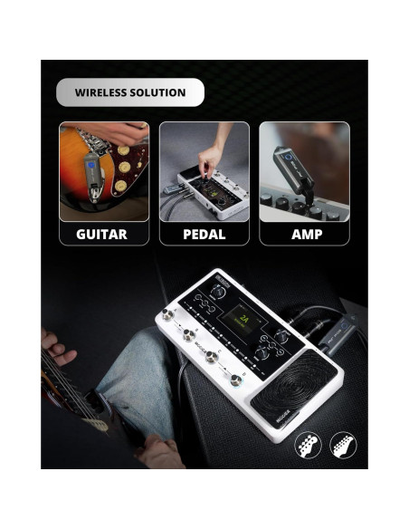 Pedal de Efectos MOOER PE100 para Guitarra con 198 Presets