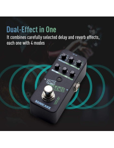 Pedal de Delay Reverb SONICAKE QSS-16 2000ms Tap Tempo 2