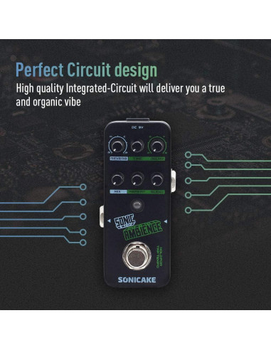 Pedal de Delay Reverb SONICAKE QSS-16 2000ms Tap Tempo