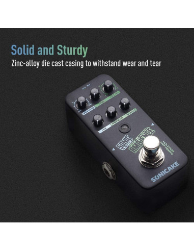 Pedal de Delay Reverb SONICAKE QSS-16 2000ms Tap Tempo