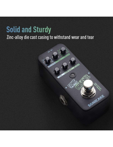 Pedal de Delay Reverb SONICAKE QSS-16 2000ms Tap Tempo