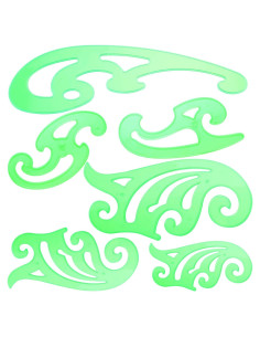 Juego de Reglas Curvas Francesas TecUnite 6 Piezas Dibujo