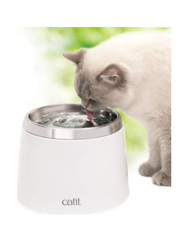 Fuente de Agua para Gatos Catit Fresh & Clear Acero Inoxidable 1.89L