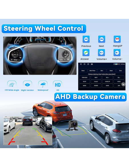 Estéreo de Coche Roinvou para Toyota Camry 2006-2011, 10.1" HD, Carplay, Android Auto, Bluetooth 5.0