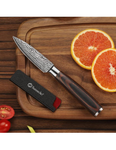 Cuchillo de Pelar Sunnecko 8.89 cm Acero Inoxidable Pakkawood 2