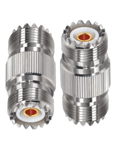 Adaptador Coaxial UHF Femenino a Femenino TUOLNK PL259 2PCS