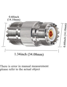 Adaptador Coaxial UHF Femenino a Femenino TUOLNK PL259 2PCS 2