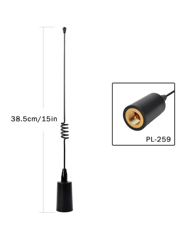 Antena Marina VHF TWAYRDIO 156-163MHz 50W con Cable 5m