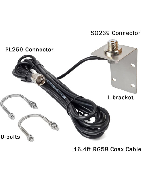 Antena Marina VHF TWAYRDIO 156-163MHz 50W con Cable 5m