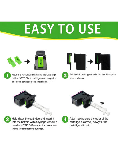 Kit de Herramientas de Recarga de Tinta KSI 5 en 1 para HP