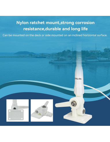 Antena Marina VHF Retevis MA06 3.5dBi 1.1m con Cable 7m