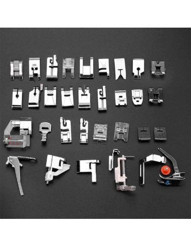 Kit de 32 Pies Prensatelas para Máquina de Coser Universal
