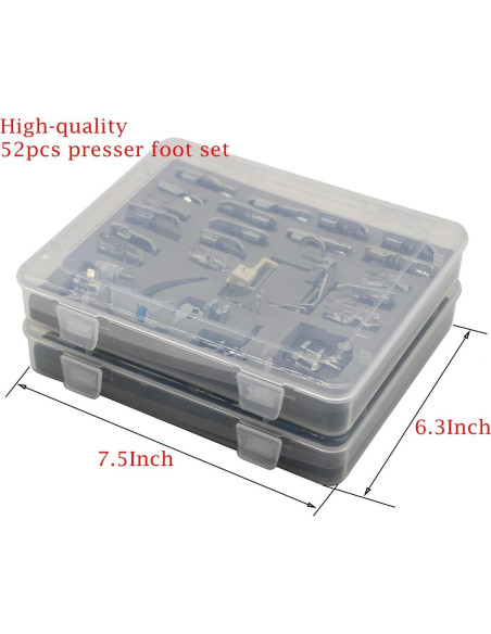 Juego de 52 Piezas de Patas de Prensatelas YEQIN para Coser