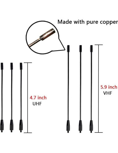 Kit de Montaje Antena Móvil VHF/UHF UAYESOK con Adaptador PL259-SO239
