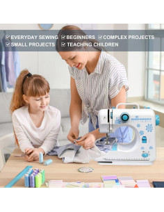 Máquina de Coser LUPOGRIGIO para Principiantes con Mesa de Extensión 2