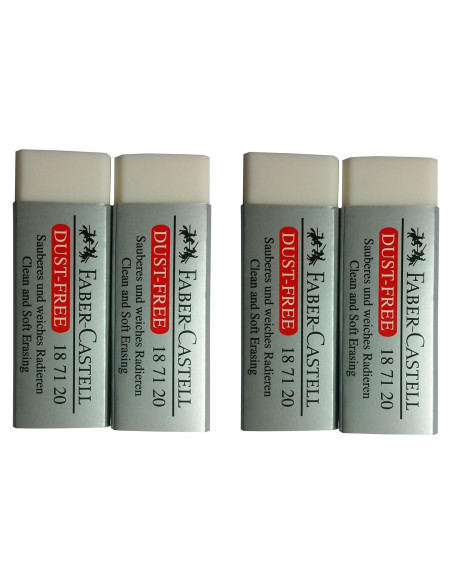 Borrador Grande Faber-Castell Libre de Polvo - Paquete de 4