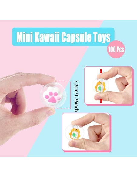 100 Mini Toppers de Lápiz Kawaii con Juguetes - Regalos Escolares