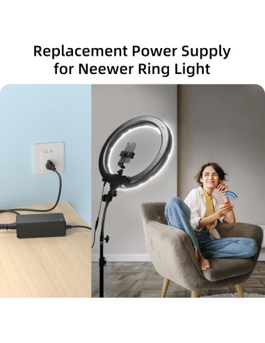 Cable de Alimentación 15V Neewer Ring Light 75W 5A
