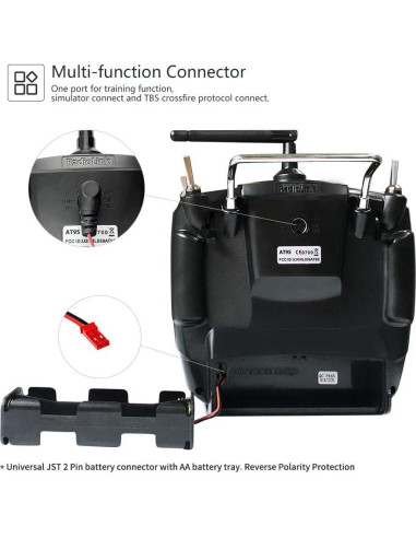 Transmisor y Receptor Radiolink AT9S Pro 10/12 Canales 3400m