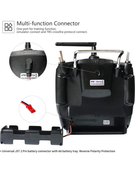 Transmisor y Receptor Radiolink AT9S Pro 10/12 Canales 3400m