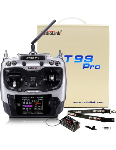 Transmisor y Receptor Radiolink AT9S Pro 10/12 Canales 3400m