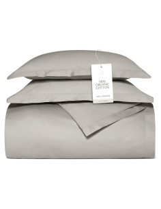 Juego de Edredón Doble Reina BOLL & BRANCH 100% Algodón Orgánico Peltre