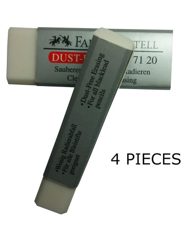 Borrador Grande Faber-Castell Libre de Polvo - Paquete de 4