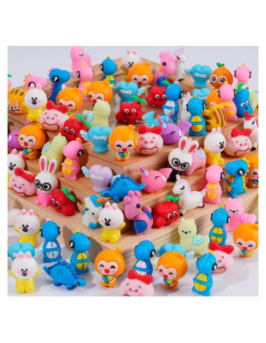 100 Adornos de Lápiz de Silicona Kolewo4ever - Dinosaurios y Unicornio