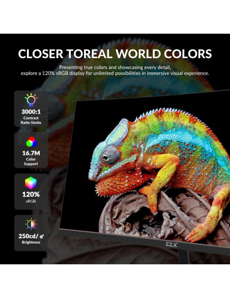 Monitor Curvo ZZA 24" 100Hz Full HD 1920x1080 VA