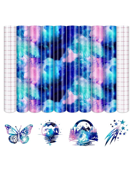 Vinilo Adhesivo Permanente Tintnut - 8 Hojas 30.48x25.4cm Rosa Azul Vinilo Adhesivo Permanente Tintnut - 8 Hojas 30.48x25.4cm Rosa Azul