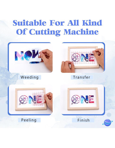 Vinilo Adhesivo Permanente Tintnut - 8 Hojas 30.48x25.4cm Rosa Azul