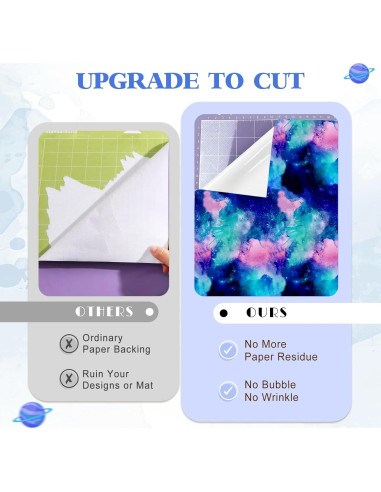 Vinilo Adhesivo Permanente Tintnut - 8 Hojas 30.48x25.4cm Rosa Azul