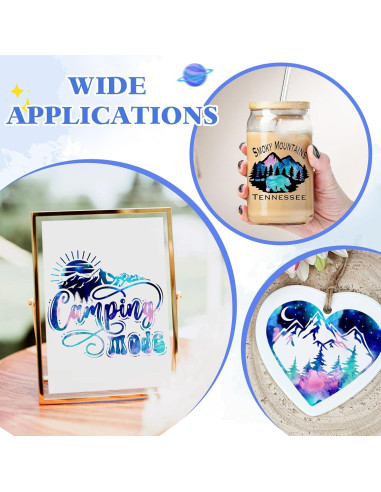 Vinilo Adhesivo Permanente Tintnut - 8 Hojas 30.48x25.4cm Rosa Azul