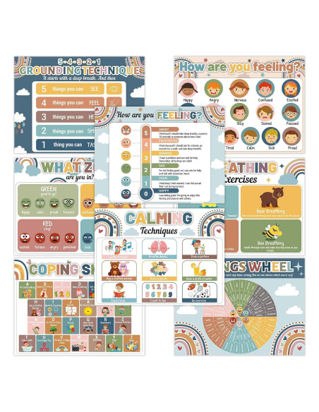 Set de 8 Manteles Educativos Boho OBUSATT 43x32 cm Salud Mental