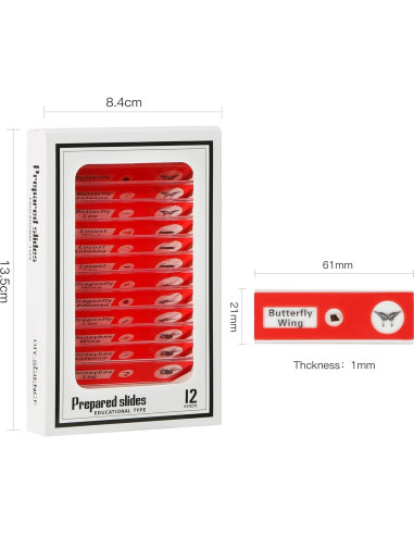 48 Portaobjetos de Microscopio Preparados DIY-SCIENCE EDU