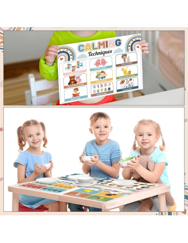 Set de 8 Manteles Educativos Boho OBUSATT 43x32 cm Salud Mental