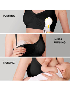 Sostén de Lactancia 3 en 1 Medela Negro T. Mediano 2