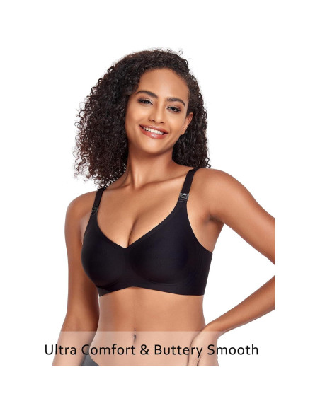 Sostén de Lactancia Vinfact Sin Costuras Negro Grande Sostén de Lactancia Vinfact Sin Costuras Negro Grande