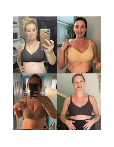 Sostén de Lactancia Vinfact Sin Costuras Negro Grande