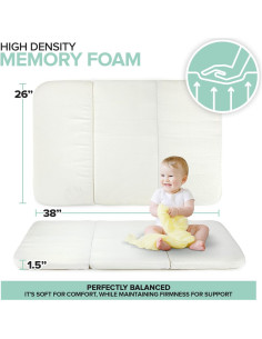 Colchón Plegable para Cuna de Viaje Stock Your Home 96.5x66cm 2