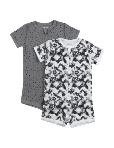 Monos de bebé Hanes Zippin 0-6 meses, paquete de 2