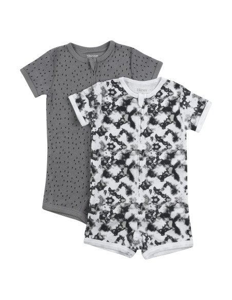 Monos de bebé Hanes Zippin 0-6 meses, paquete de 2