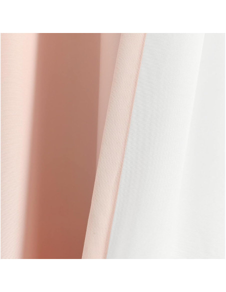 Cortina Blackout Lush Decor Allison Ruffle 100% Forrada 101.6x213.36 cm Blush