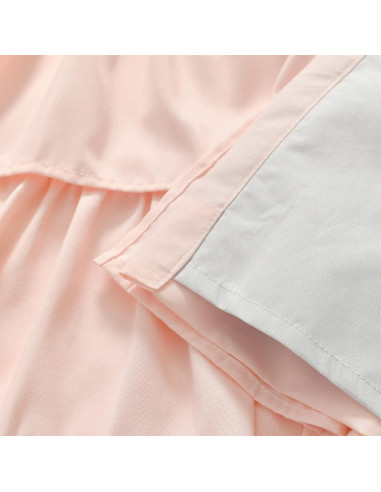 Cortina Blackout Lush Decor Allison Ruffle 100% Forrada 101.6x213.36 cm Blush