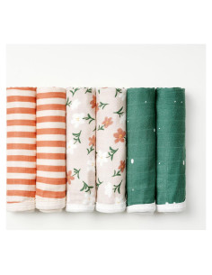 Toallitas de Baño Orgánicas Nightingale 30x30cm Paquete de 6