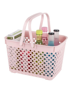 Cesta de Ducha Portátil Anyoifax Rosa 28.4x20.1x17.3 cm