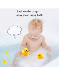 Set de 10 Patitos de Goma Amarillos para Baño CICITOYWO 2