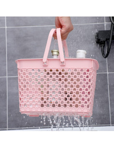 Cesta de Ducha Portátil Anyoifax Rosa 28.4x20.1x17.3 cm 2