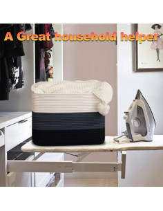 Cestas de Almacenamiento Tejidas SIXDOVE 42L 2 Piezas Azul Gradiente 2